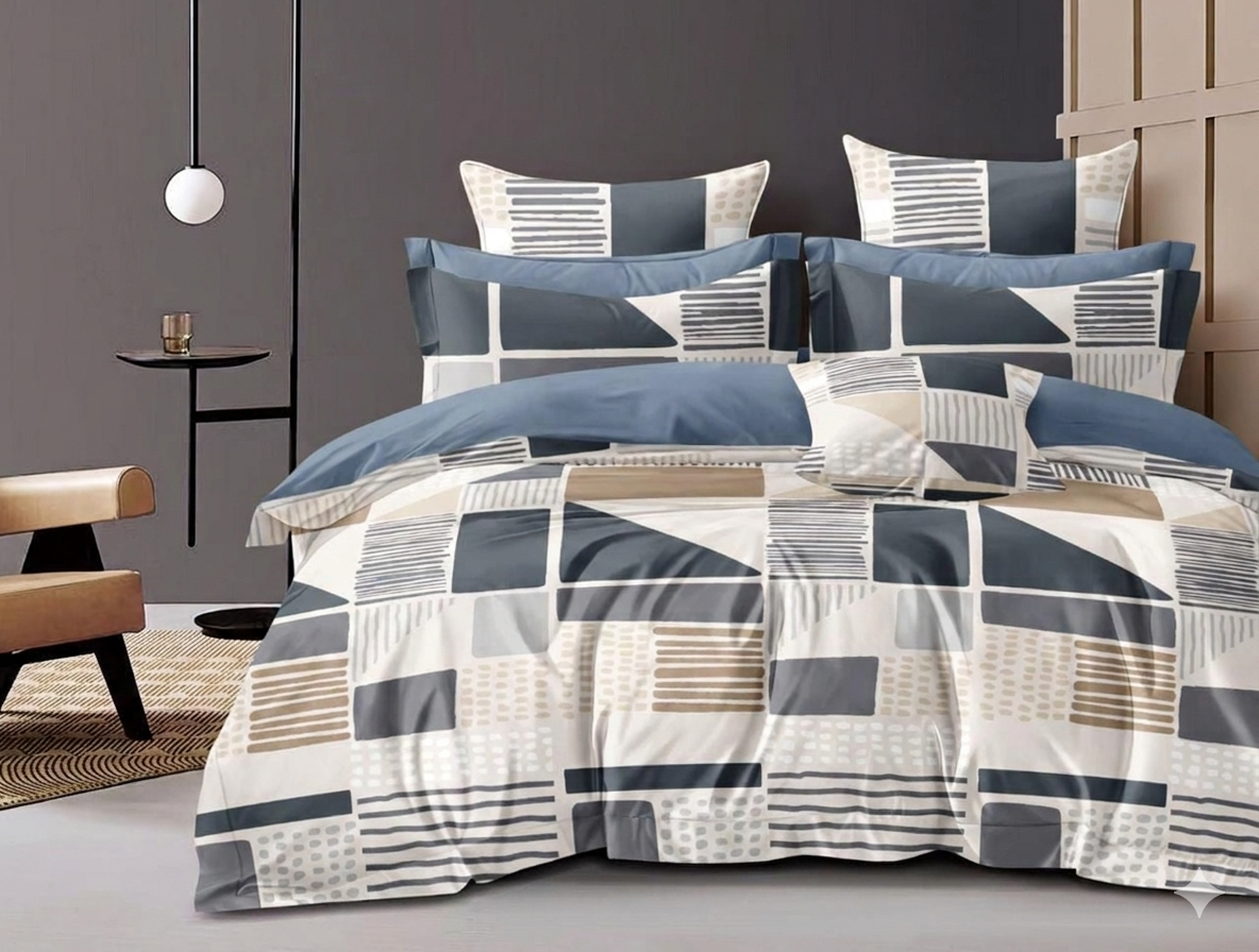 Modern Home Décor Queen Size Printed Bedsheet